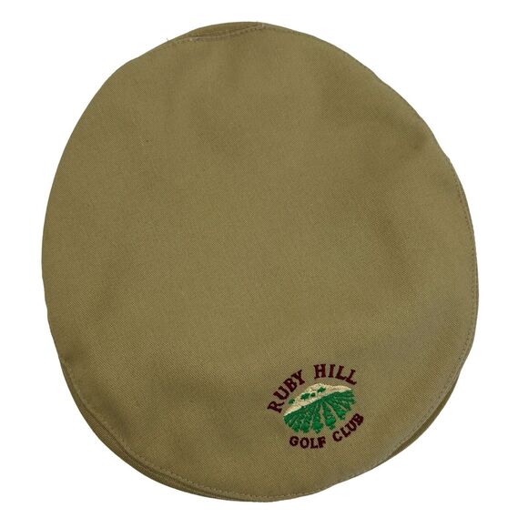 VTG TEXACE Ruby Hill Golf Club Brown Flat Cap Hat Newsboy Scally Pleasanton - Picture 1 of 7